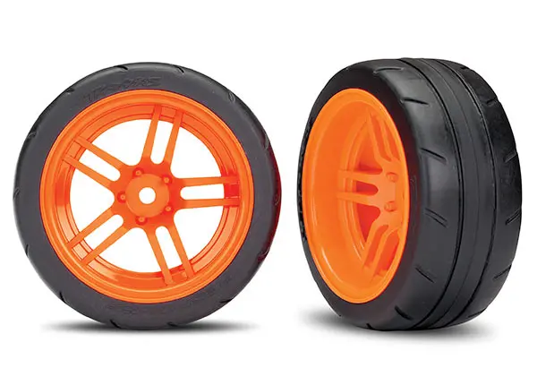 Traxxas Response Sticky Thermal Tyres On 1.9In Orange Split Spoke Wheels 2Pcs - 8374A 1