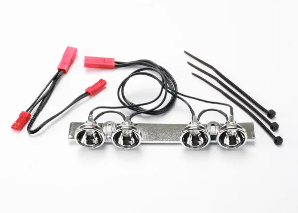 Traxxas Roof Mount Led Light Bucket Rack Chrome W/ Leds - 5684 1