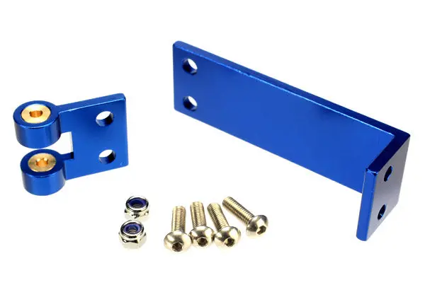 Traxxas Rudder Mount & Pivot Block Blue Aluminium - 5742 1