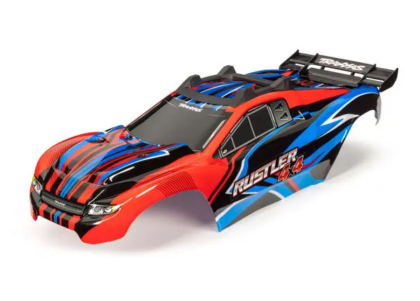 Traxxas Rustler 4Wd Red/Blue Body Shell W/ Cage Frame - 6734R 1