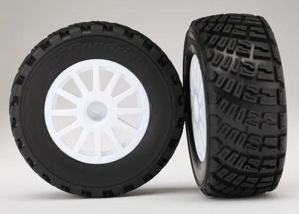 Traxxas Sct Gravel Pattern Tyres On White 12-Spoke Wheels 2Pcs - 7473 1