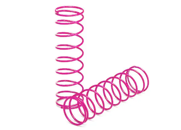 Traxxas Shock Springs Front Pink Finish 2Pcs - 3758P 1