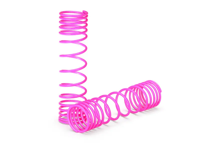 Traxxas Shock Springs Rear Progressive Pink Finish 2Pcs - 5858P 1