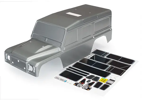 Traxxas Silver Painted Body Shell Land Rover Defender Suit Trx-4 - 8011X 1