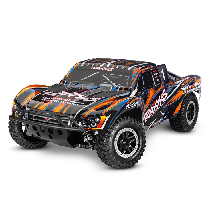 Traxxas Slash 4Wd Vxl Ehd Orange Short Course Truck W/ Tqi 2.4Ghz Bluetooth Radio, 3500Kv Brushless Motor And Tsm - 68386-4Orng 1