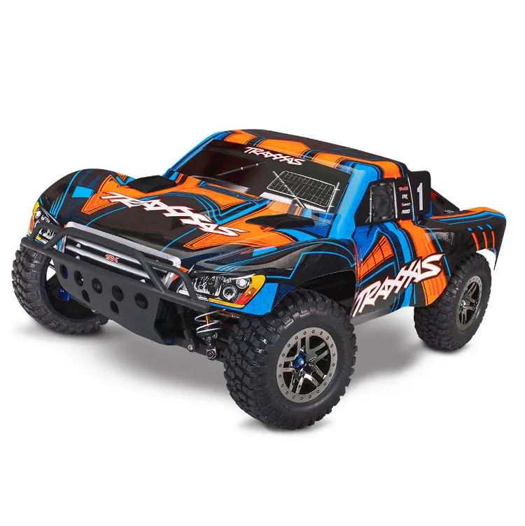 Traxxas Slash Ultimate 4Wd Orange Short Course Truck W/ Tqi 2.4Ghz Bluetooth Radio, 3500Kv Brushless Motor And Tsm - 68277-4Orng 1