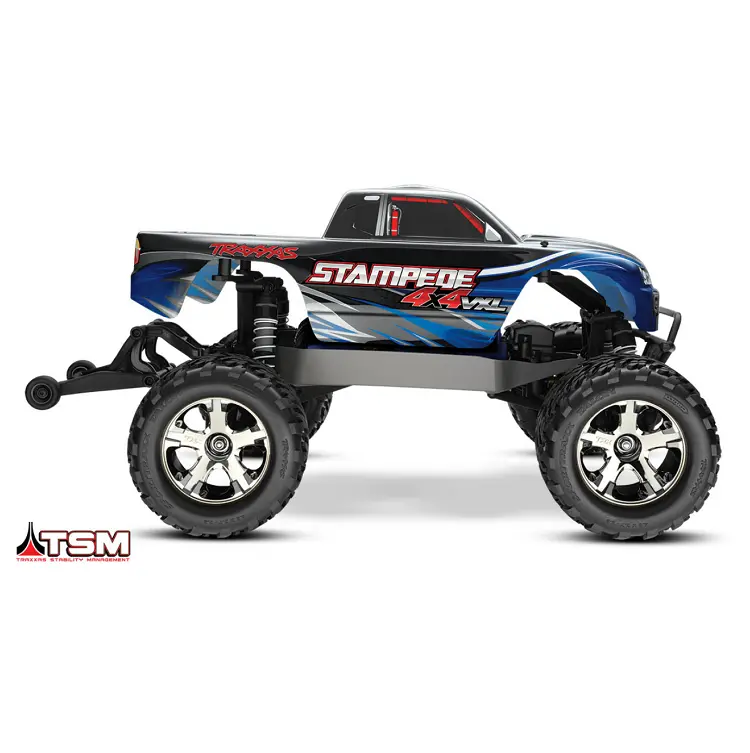 Traxxas Stampede 4Wd Vxl Monster Truck Blue W/ Tqi 2.4Ghz Bluetooth Radio, 3500Kv Brushless Motor & Tsm - 67086-4Blue 2