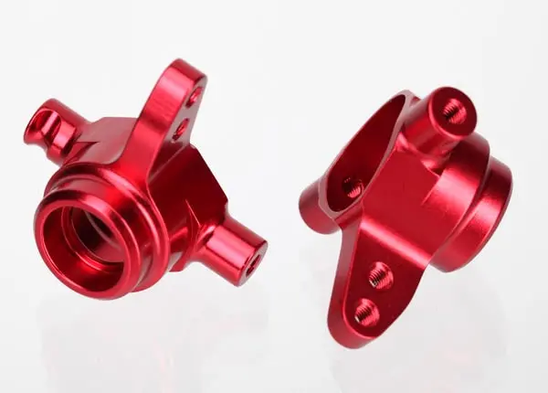 Traxxas Steering Blocks Red Aluminium 2Pcs - 6837R 1