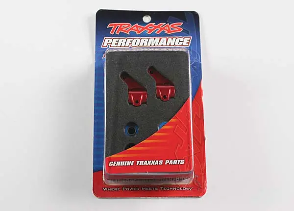 Traxxas Steering Blocks Red Aluminium W/ 5X11x4mm Bearings - 3636X 2