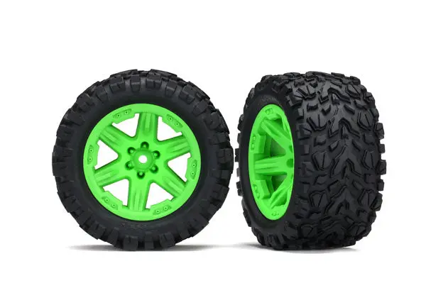 Traxxas Talon Ext 2.8In Tyres On Green Rxt Wheels 2Pcs - 6774G 1