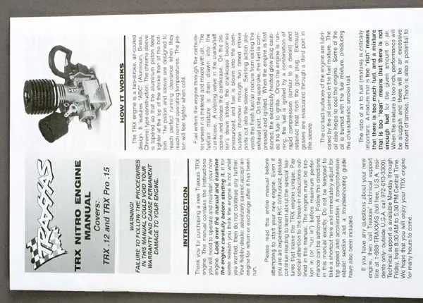 Traxxas Trx.12 & Pro.15 Engine Manual - 4099 1