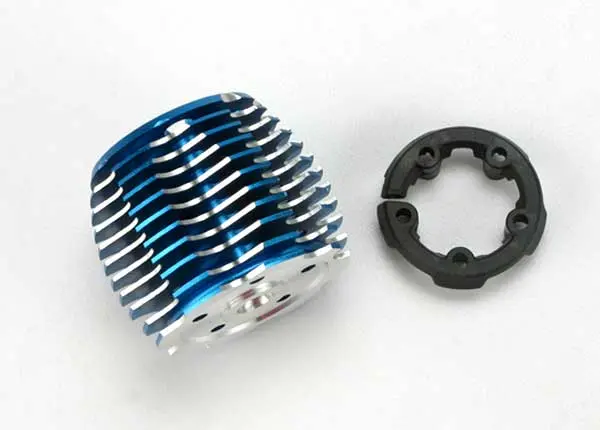 Traxxas Trx 2.5 Cooling Head Powertune Blue Aluminium - 5237 1