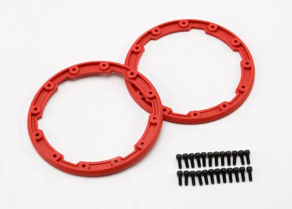 Traxxas Tyre Sidewall Protector Beadlock Red 2Pcs - 5667 1