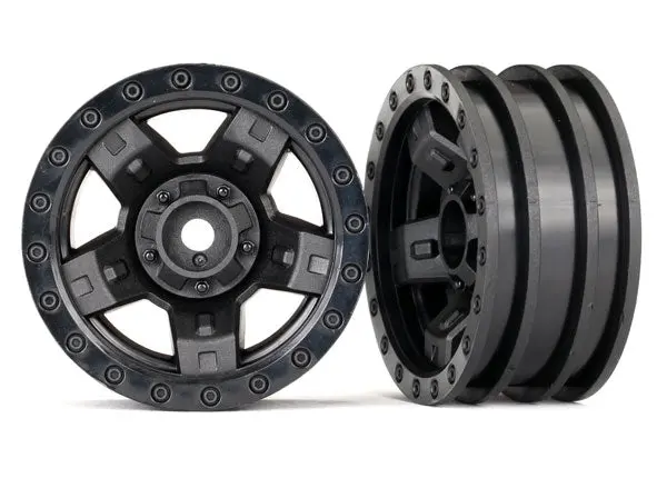 Traxxas Wheels 1.9In 5-Spoke Black Suit Trx-4 Sport 2Pcs - 8178 1