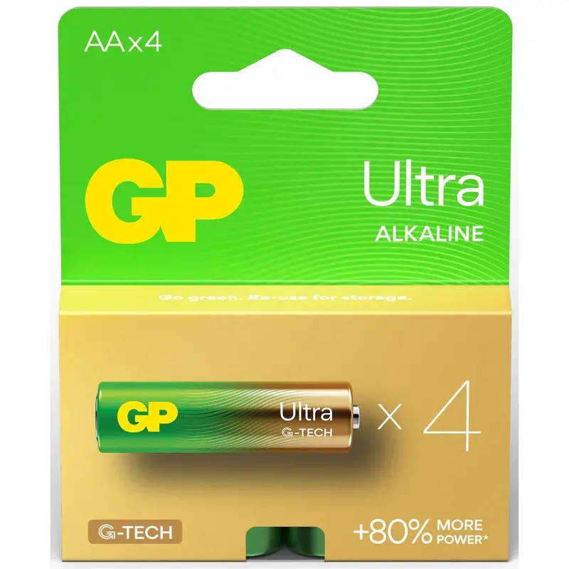Ultra G-Tech Alkaline Batteries Aa - 4 Pack 1