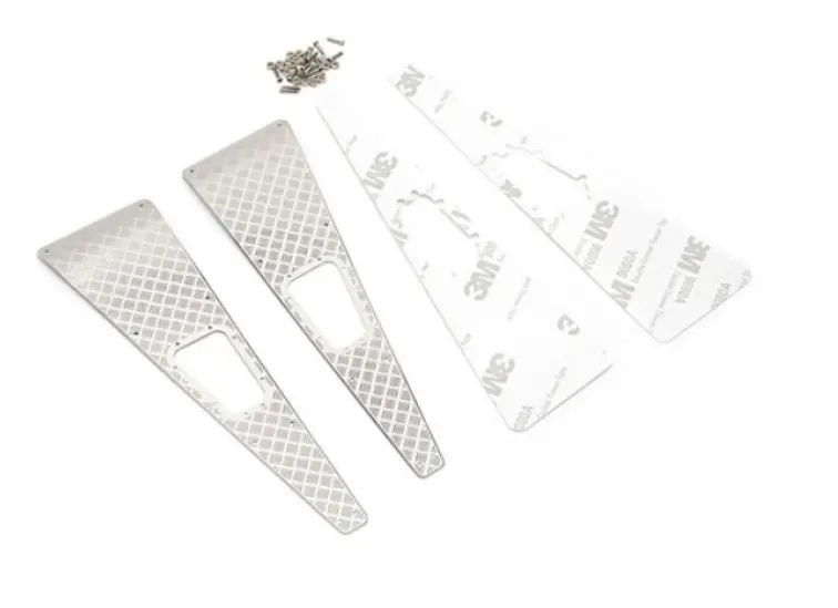 Yeah Racing Trx-4 Defender Stainless Steel Bonnet Sides Diamond Plate Set - Yea-Trx4-020 1