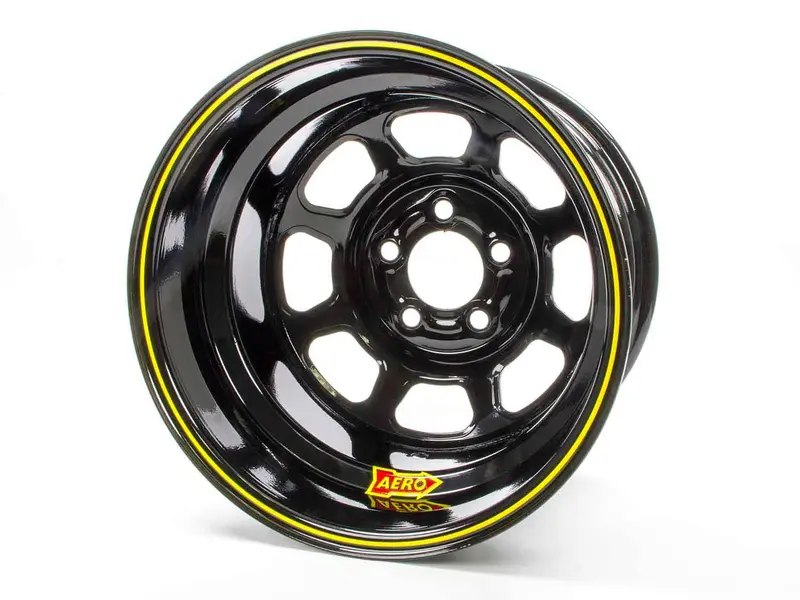 Aero Race Wheels 51-185020 15X8 Steel Wheel – 2-Inch Backspace, 5-Lug Black Finish 1