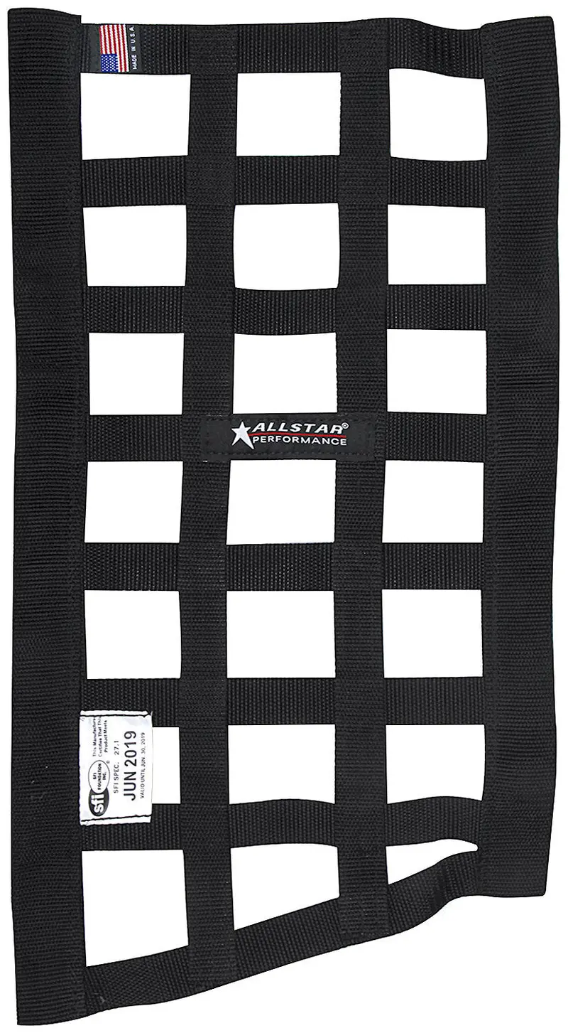 Allstar Funny Car Window Net – Sfi-Certified Border-Style Safety Net In Black 1