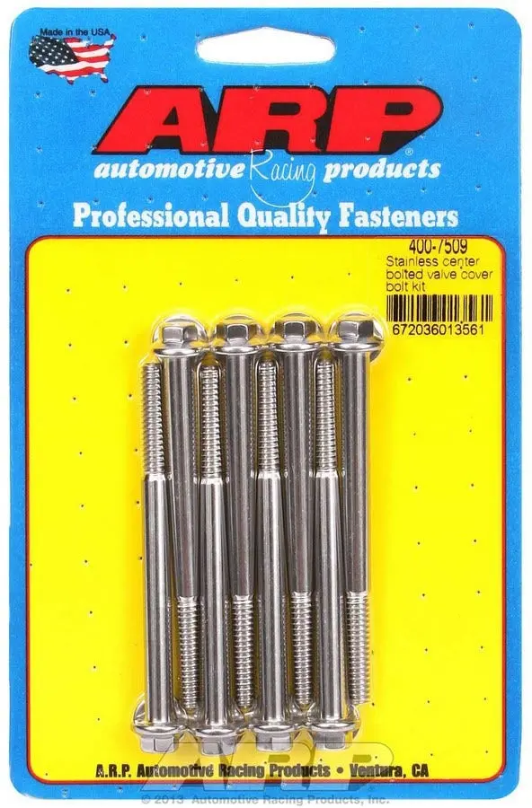 Arp 400-7509 Stainless Steel Valve Cover Bolt Kit – 1/4"-20, 6-Point, 8-Piece 1