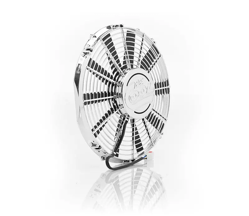 Be Cool 75109 12-Inch Chrome Puller Fan With Billet Cover – Medium Profile Design 1