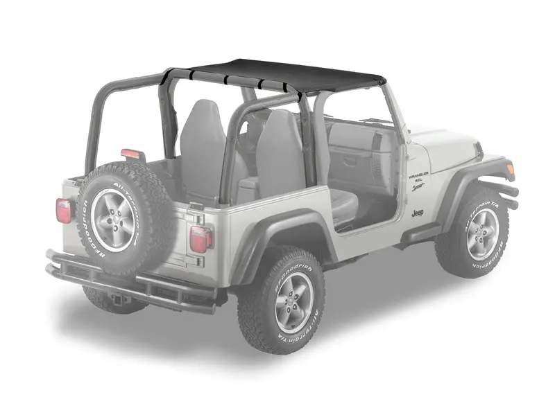 Bestop Strapless Targa Bikini Top For 1997–2002 Jeep Wrangler Tj (Black Denim) 1