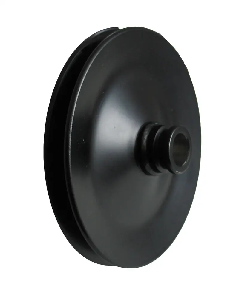 Borgeson Black Powder-Coated Power Steering Pump Pulley – 5.5" Diameter 1