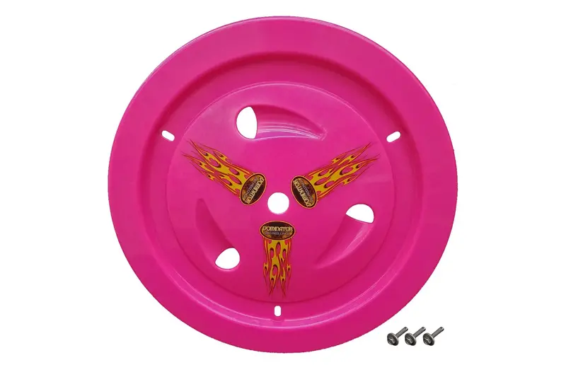 Dominator Race Products 1007-B-Pk Pink Bolt-On Wheel Cover – Realistic Style Design 1