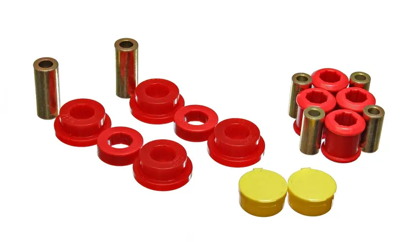 Energy Suspension 5.3118R Red Polyurethane Control Arm Bushing Kit – Front Axle Upgrade 1