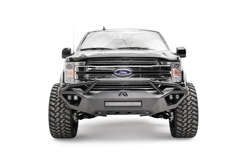 Fab Fours Ff18-D4552-1 Vengeance Front Bumper With Pre-Runner Guard – Two-Tone Black Powder Coat 1