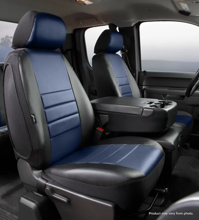 Fia Leatherlite Custom Seat Cover In Blue For Bucket Seats 1