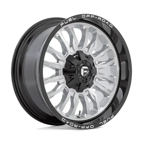 Fuel D798 20X9 Inch Alloy Wheel – 5X5.0/135 Bolt Pattern, Silver-Brushed Black Lip 1