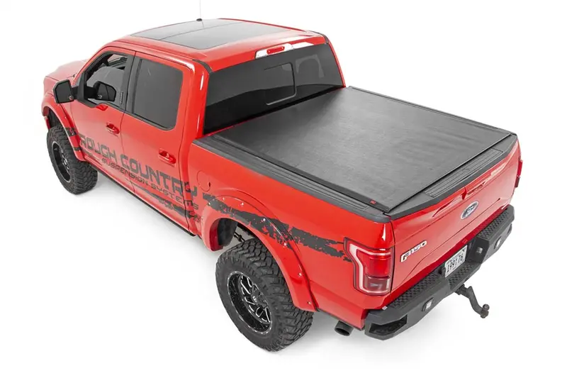 Rough Country 48419550 Soft-Roll-Up Truck Bed Cover – Fits 2007–2021 Toyota Tundra (5.7' Bed, 2Wd/4Wd) 1