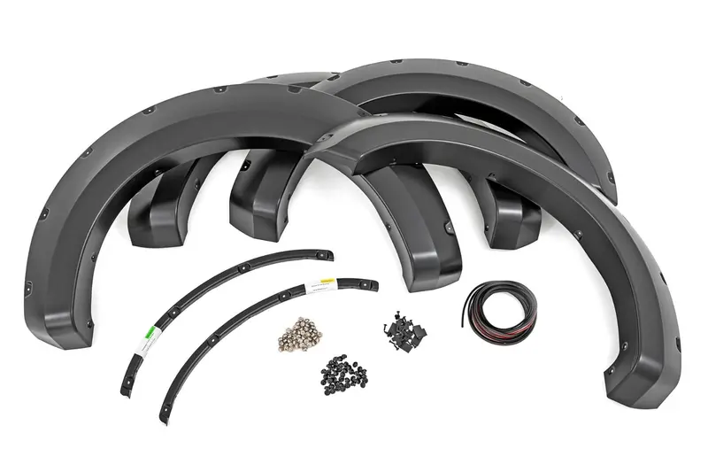 Rough Country F-F21112-Um Agate Black Pocket-Style Fender Flares For 2017–2022 Ford Super Duty (2Wd/4Wd) 1