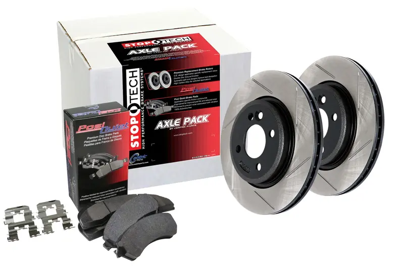 Stoptech 937.20516 Street Axle Pack – Slotted Rear Brake Kit 1