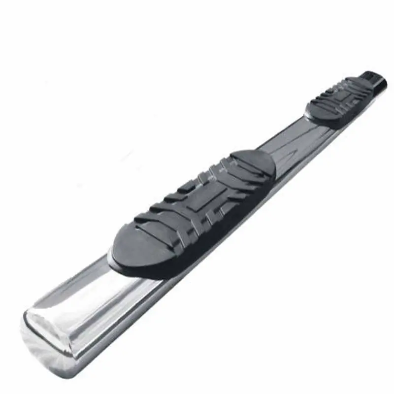 Trailfx Oval Stainless Steel Side Steps With Welded End Caps & Step Pads – A7087S, 5-Inch Width 1