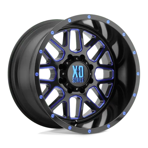 Xd Xd820 Alloy Wheel – 20X9 Inches, 6X5.5 Bolt Pattern, Gloss Black With Brushed Tapered Center 1